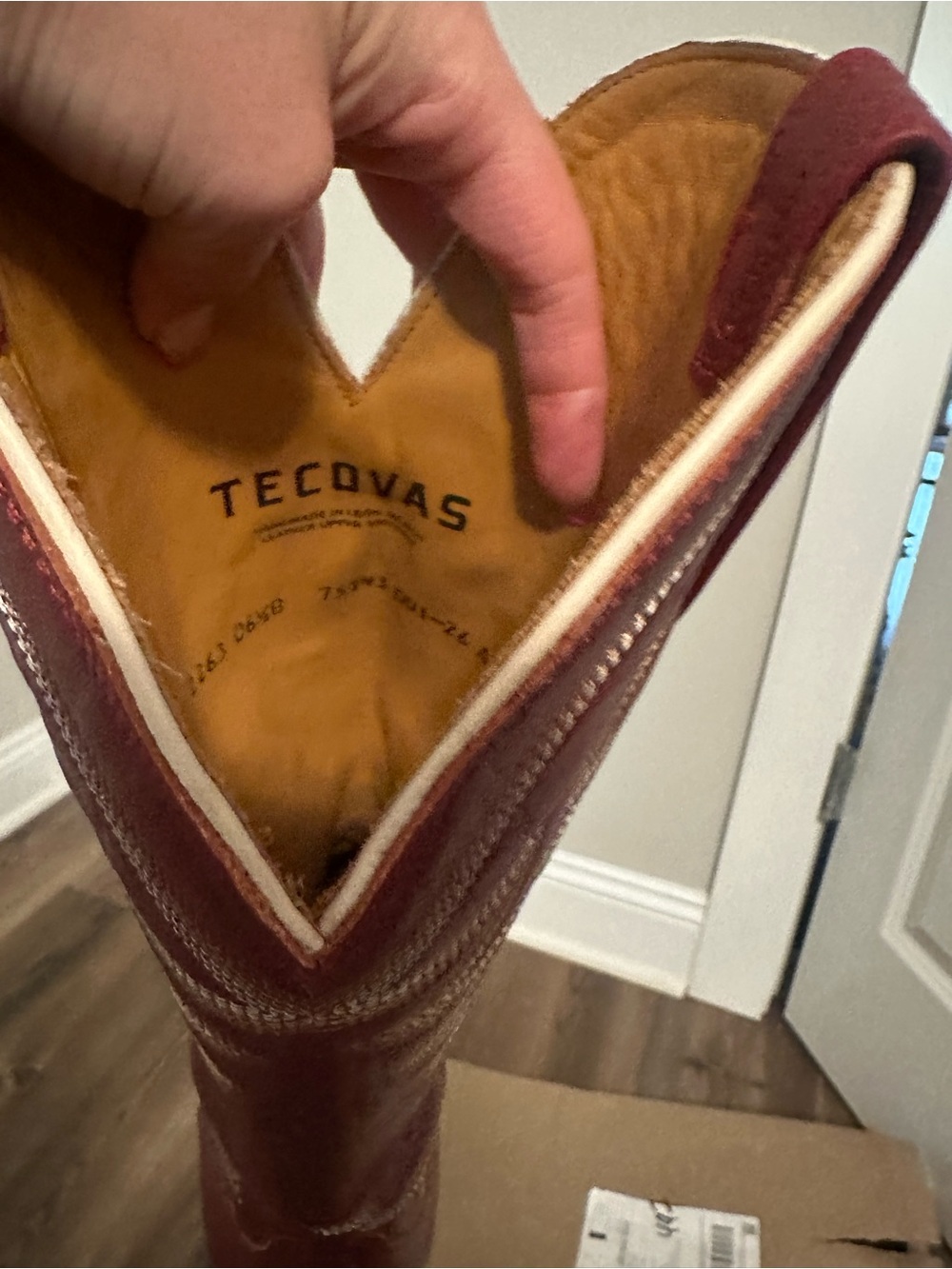 Tecovas The Annie Scarlet Cowhide Women's Red Embroidered Leather Cowgirl Boots - Picture 15 of 16
